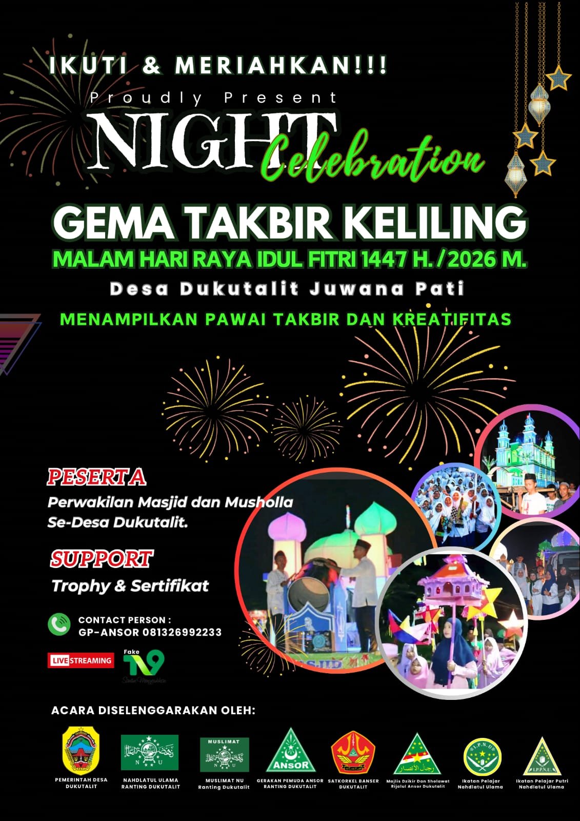 Gema Takbir Keliling Desa Dukutalit Meriahkan Idul Fitri 1447 H