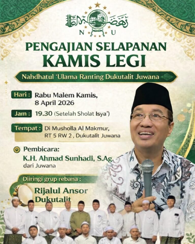 NU Ranting Dukutalit Juwana menggelar Pengajian Selapanan